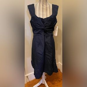 Nanette Lepore Twist and Shout Dress, navy blue, high style, classy.
